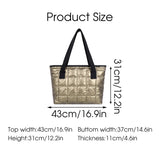 Women's Quilted Winter Handbag Tote Lady Nylon Padded Bag