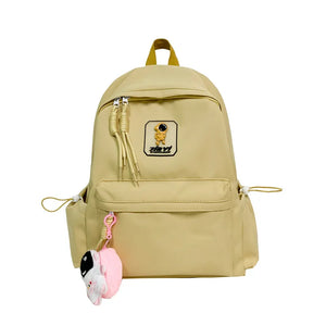 Youth Personality Canvas Backpack Large Capacity Tablet Bag
