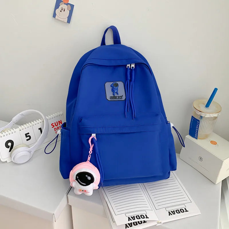 Youth Personality Canvas Backpack Large Capacity Tablet Bag