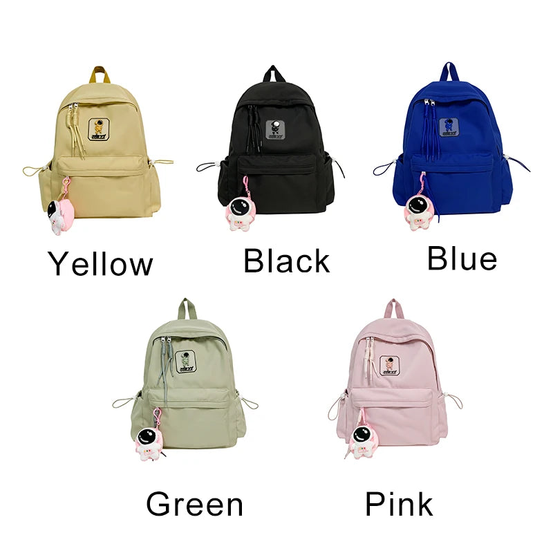 Youth Personality Canvas Backpack Large Capacity Tablet Bag