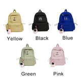 Youth Personality Canvas Backpack Large Capacity Tablet Bag