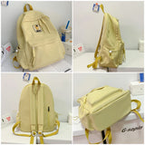 Youth Personality Canvas Backpack Large Capacity Tablet Bag