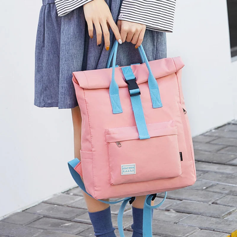 Youth Canvas Backpack Tablet Bag Student Bag