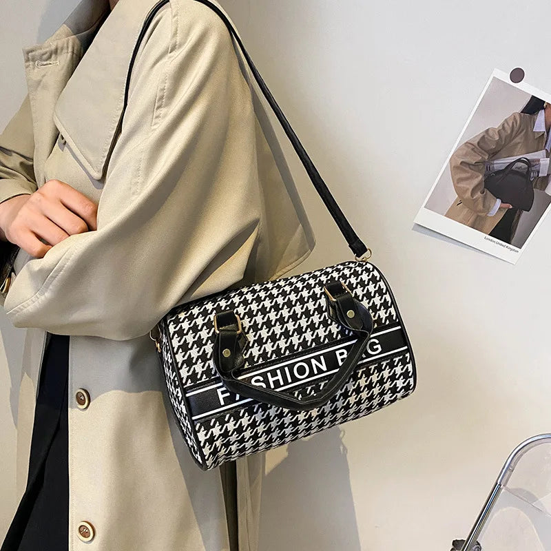 Women's Casual PU Leather Shoulder Bag Square Handbag
