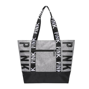 Casual Ladies Nylon Handbag Letter Pattern Shoulder Bag Waterproof