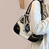 Casual Contrast Canvas Women Handbag