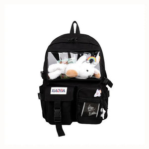Soft Girl Transparent School Bag Casual Student Backpack