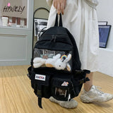 Soft Girl Transparent School Bag Casual Student Backpack