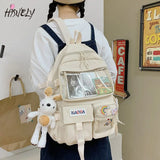 Soft Girl Transparent School Bag Casual Student Backpack