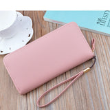 Women Long Wallet Clutch Bag with Zipper Pocket