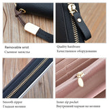 Women Long Wallet Clutch Bag with Zipper Pocket