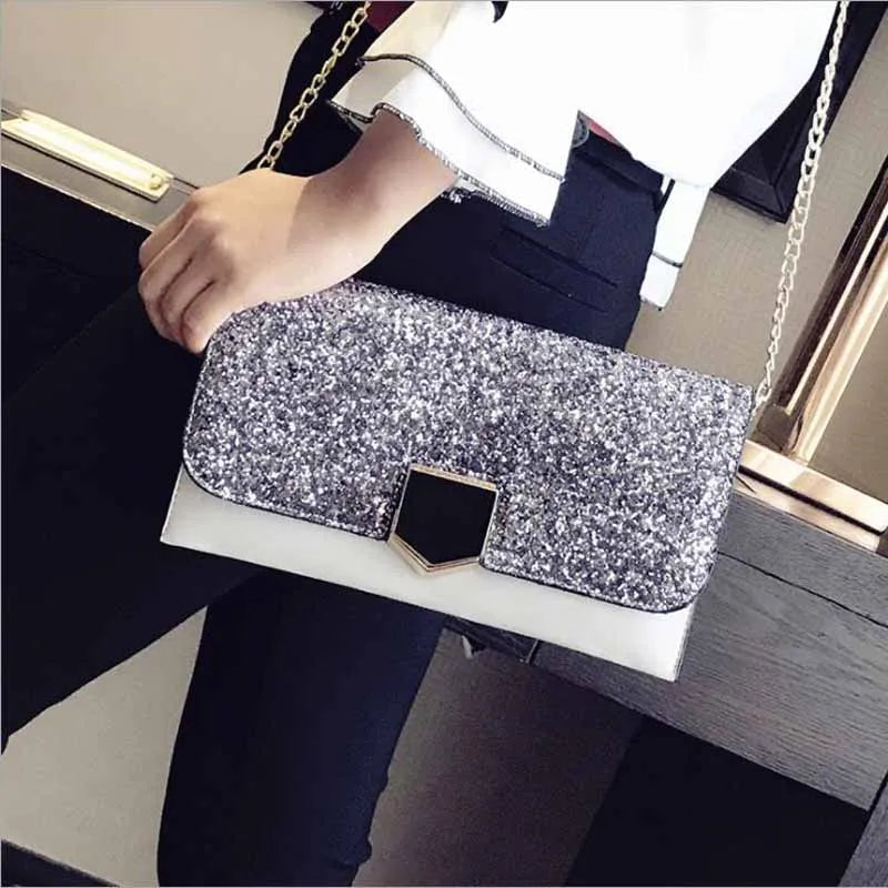 Leather Envelope Clutch Evening Bag