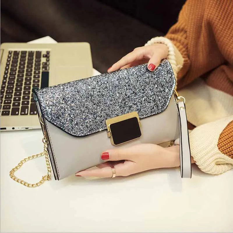 Leather Envelope Clutch Evening Bag for Women