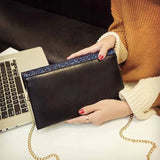 Leather Envelope Clutch Evening Bag for Women