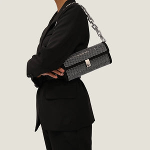 Flash Diamond Rhinestone Mini Tote Shoulder Messenger Bag