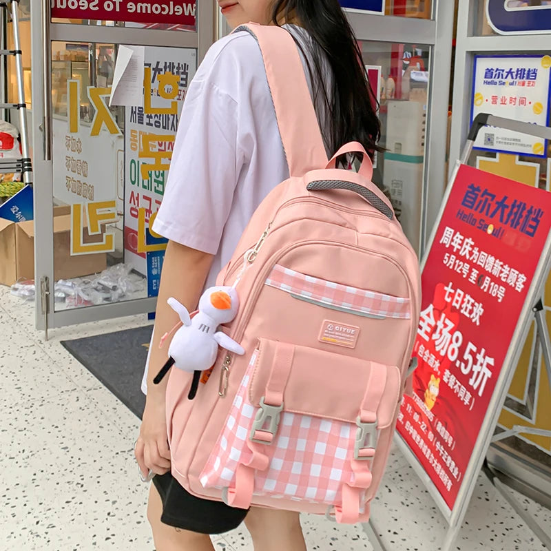 Stylish Waterproof Schoolbag For Girls Backpack Teen Traveling Knapsack