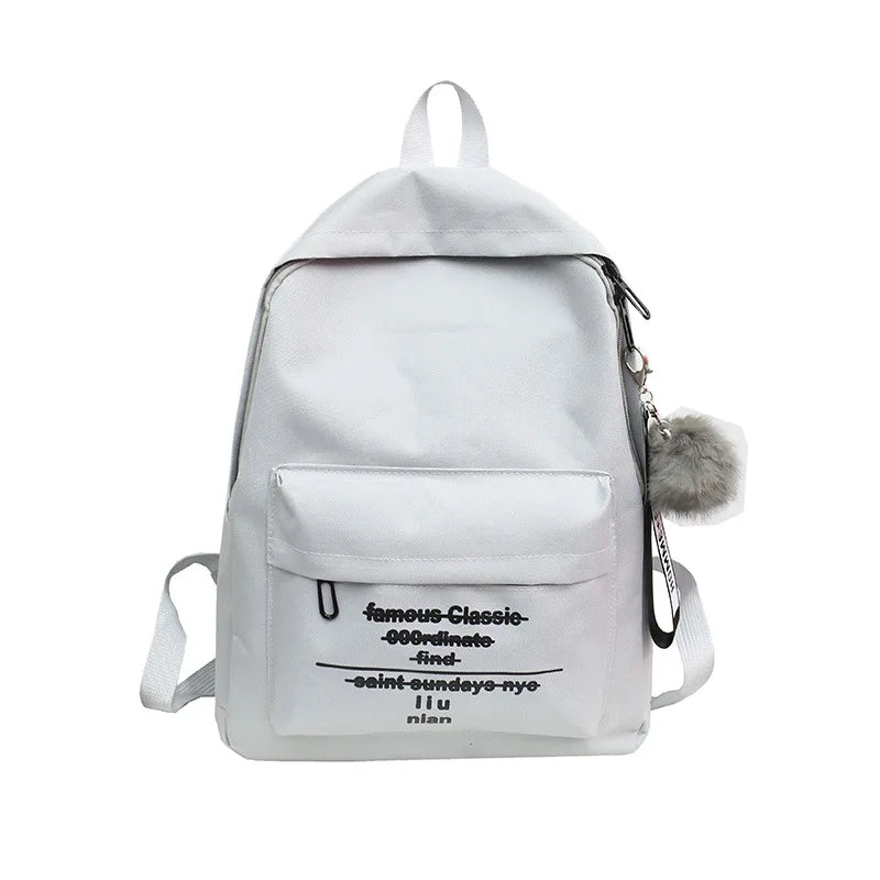 Fashion School Bag Teen Girls Women Backpack Girls Middle School Canvas