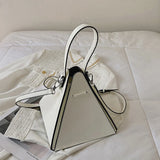 Triangle PU Leather Women's Mini Bag Handbag Shoulder Bag