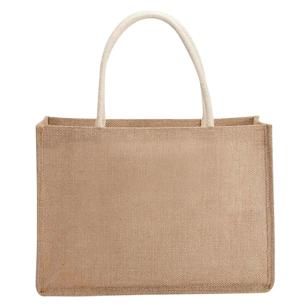 Burlap Tote Bags Blank Jute Shopping Handbag Gift Bags With Handle