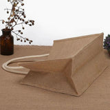 Burlap Tote Bags Blank Jute Shopping Handbag Gift Bags With Handle