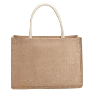 Burlap Tote Bags Blank Jute Shopping Handbag Gift Bags With Handle