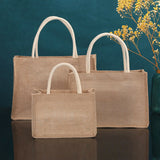 Burlap Tote Bags Blank Jute Shopping Handbag Gift Bags With Handle