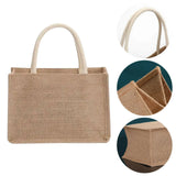 Burlap Tote Bags Blank Jute Shopping Handbag Gift Bags With Handle