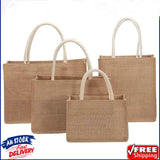 Burlap Tote Bags Blank Jute Shopping Handbag Gift Bags With Handle