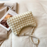 Casual Cloud Canvas Shoulder Bag Underarm Handbag for Women