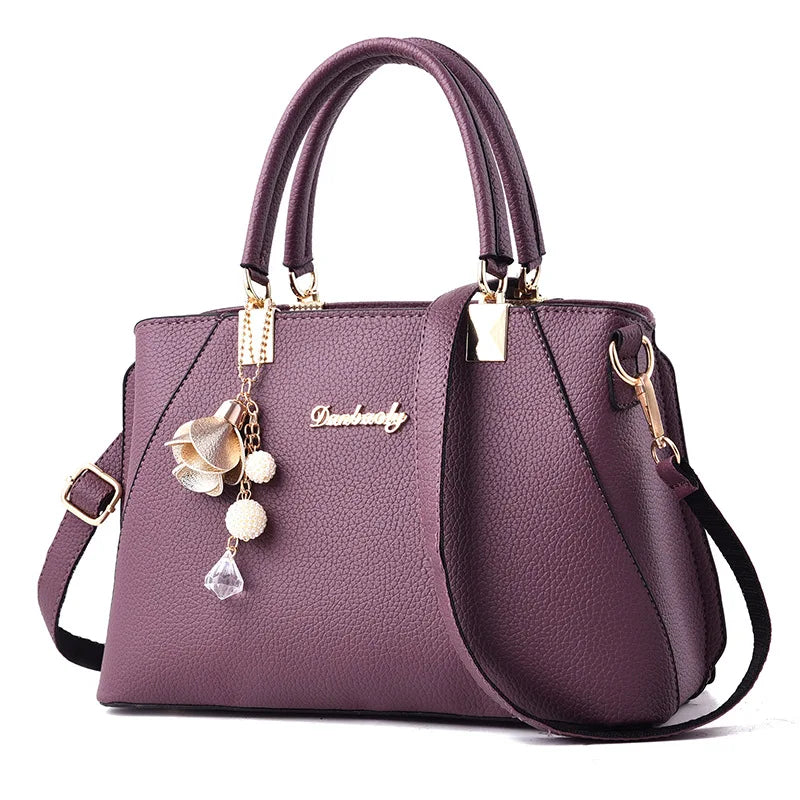 Casual Tassel PU Leather Totes Bag Women's Messenger Bags
