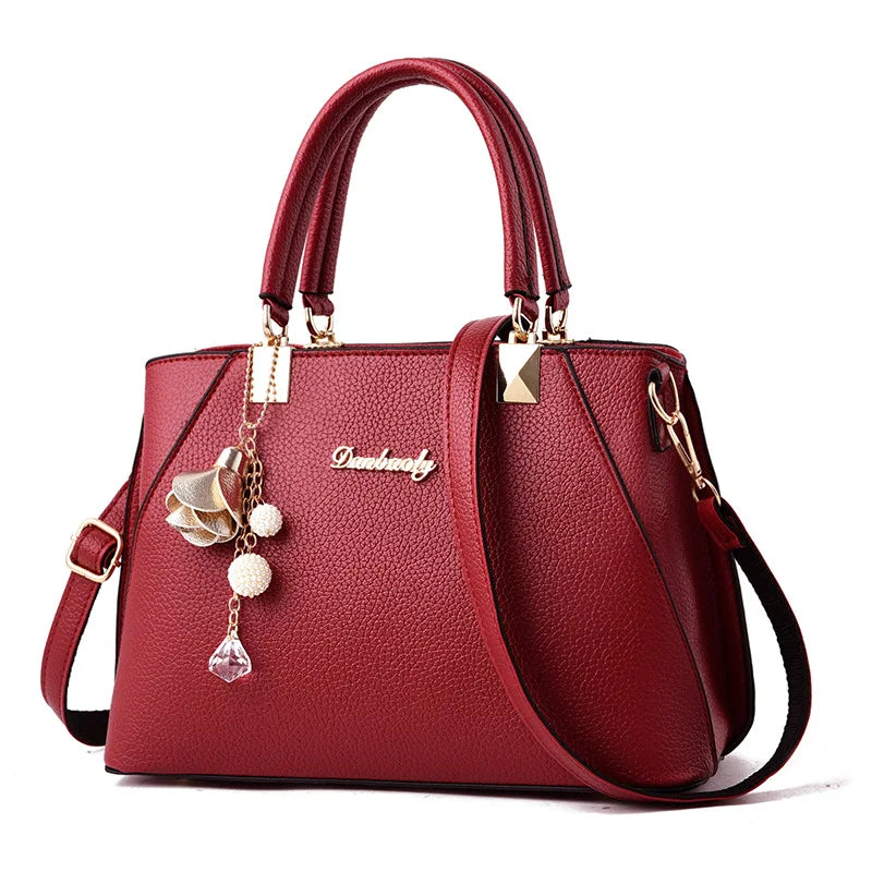 Casual Tassel PU Leather Totes Bag Women's Messenger Bags