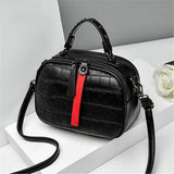 Small Shell Flap Messenger Bag Women Shoulder Tote Contrast Zipper Crossbody