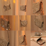 Women's Bling Crossbody Bag Rhinestone Mini Envelop Shoulder Purse