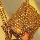 Women's Bling Crossbody Bag Rhinestone Mini Envelop Shoulder Purse
