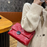 Casual Chain Shoulder Bags For Women Handbags Ladies PU Leather Crossbody