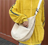 Casual Corduroy Shoulder Bag Women Large Capacity Hobo Crossbody Bag