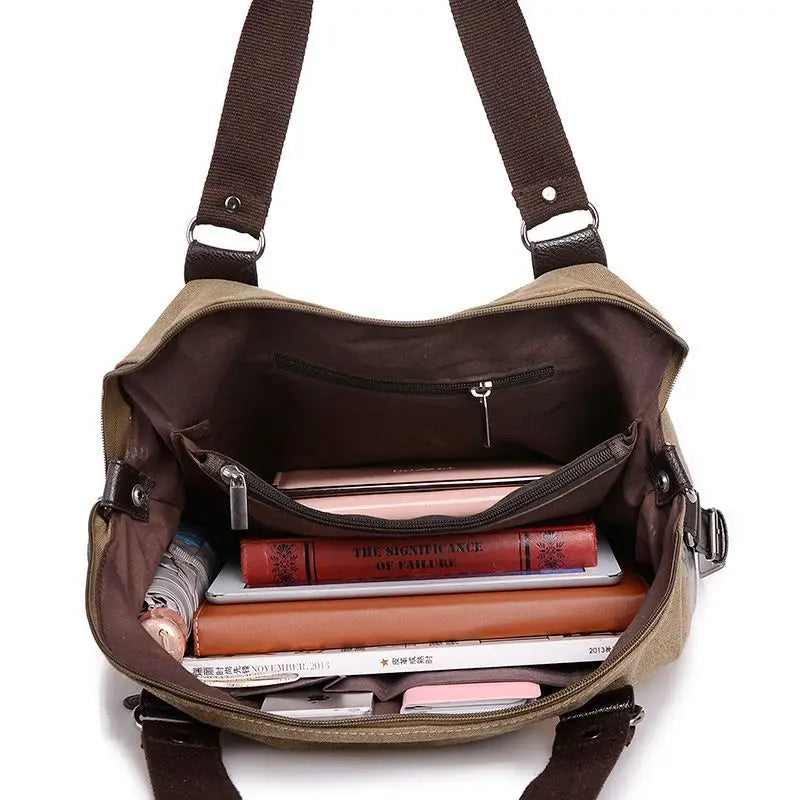 Graffiti Canvas Women's Tote Large Shoulder Bag Vintage Handbag