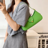 Green High Side Bag Pink Leather Shoulder Bags For Women