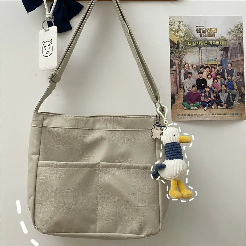 Brown Retro Shoulder Bags Female Sets Flap Bag Women Shoulder Bag