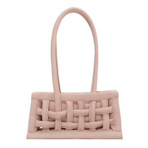 Women Hollow Shoulder Bag PU Leather Small Messenger Bag