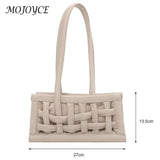 Women Hollow Shoulder Bag PU Leather Small Messenger Bag