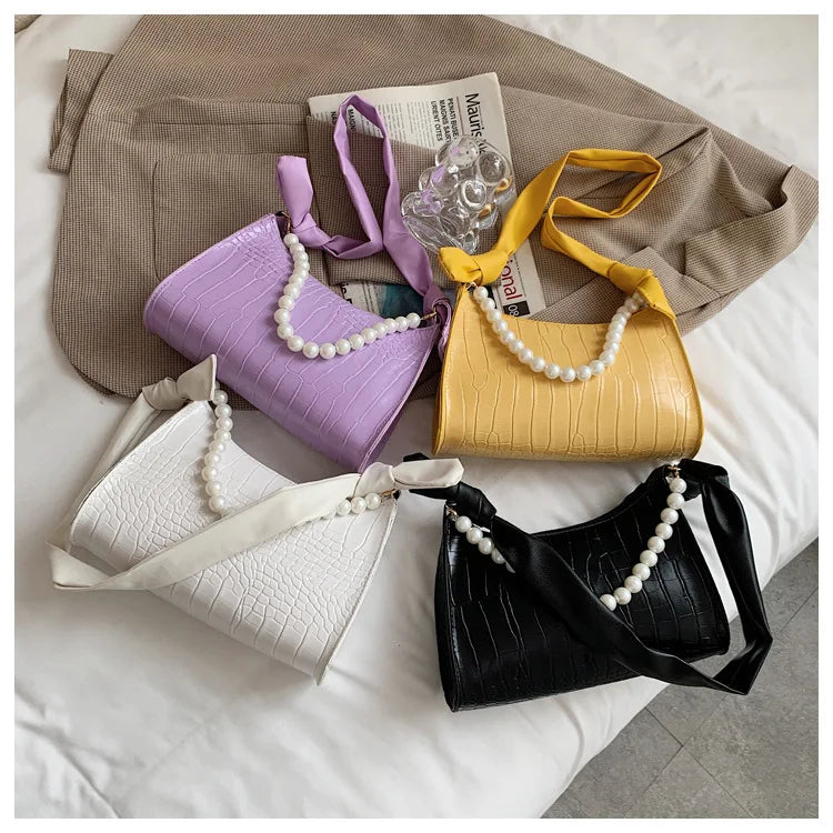 Crocodile Pattern Handbag Retro Casual Women Totes Shoulder Bags Shopping Bag