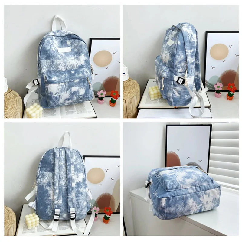 Casual Nylon Backpack for Women Shoulder Bag School Bag