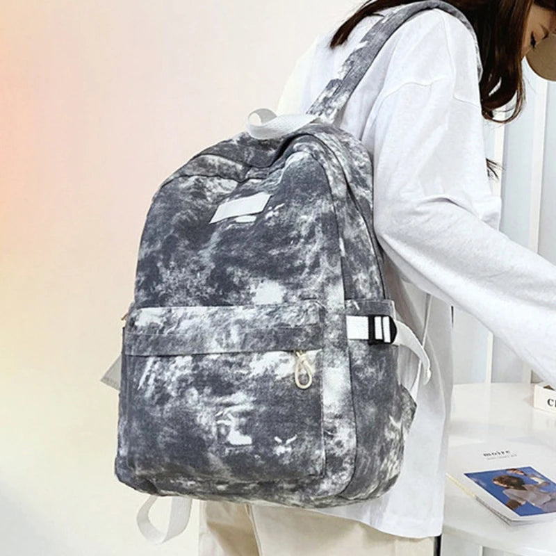 Casual Nylon Women Backpack School Bag for Teen Girl