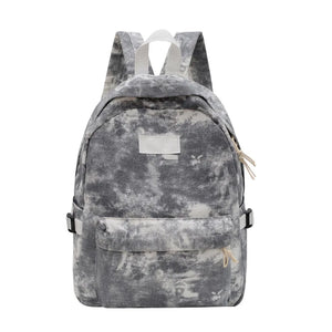Casual Nylon Backpack for Women Solid School Bag