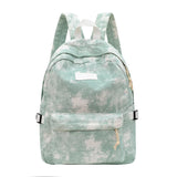 Casual Nylon Backpack for Women Solid School Bag