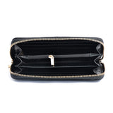 Women Leather Wallet Zip Flower Lady Long Purse Handbag