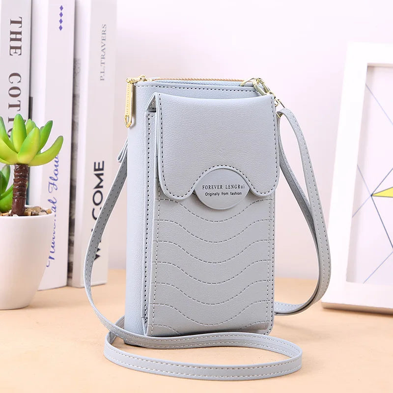 Women's Large Capacity Shoulder Bag Soft Leather Clutch Wallet