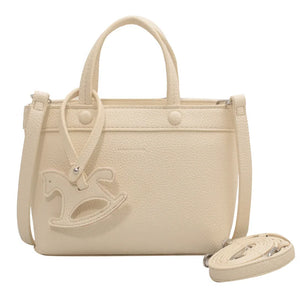 Beige Leather Shoulder Bag Green Crossbody Purse