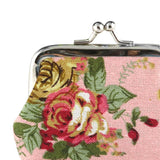 Female Wallet Rose Mini Buckle Wallets Canvas Handbag Portable
